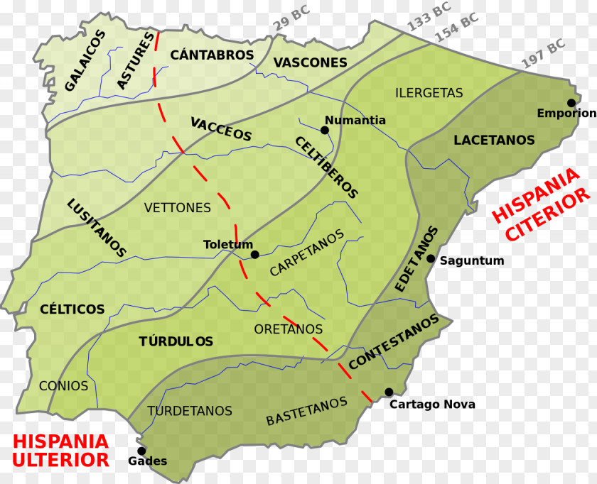 Map Roman Conquest Of The Iberian Peninsula Hispania Ulterior Second Punic War Umayyad PNG