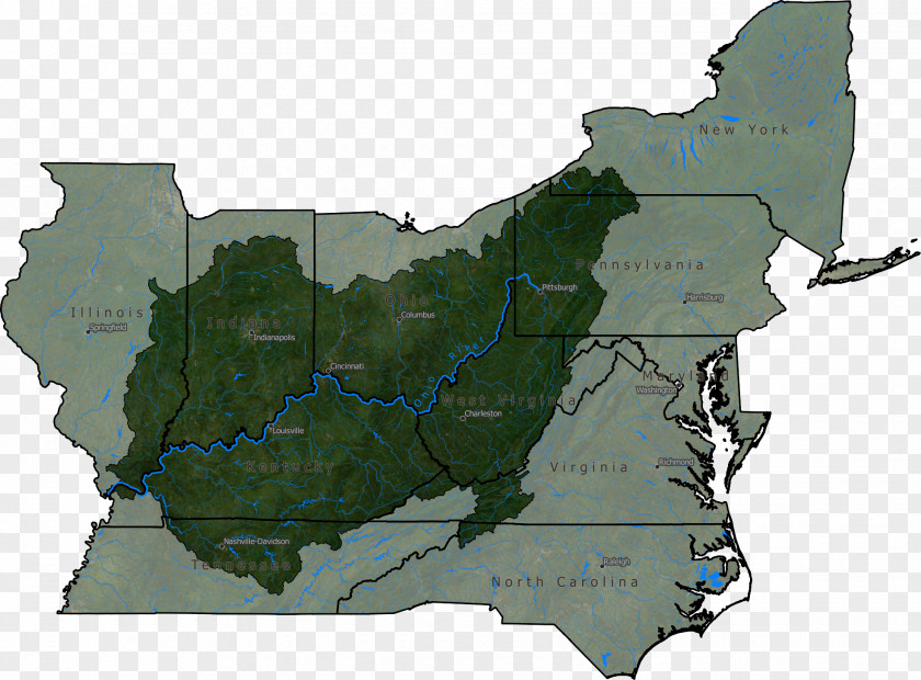 Map Valley Ohio River Missouri Pennsylvania Louisville PNG