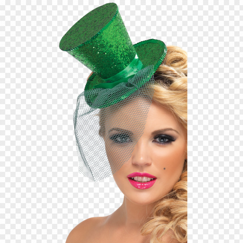 Mardi Gras Top Hat Trilby Veil Costume Party PNG