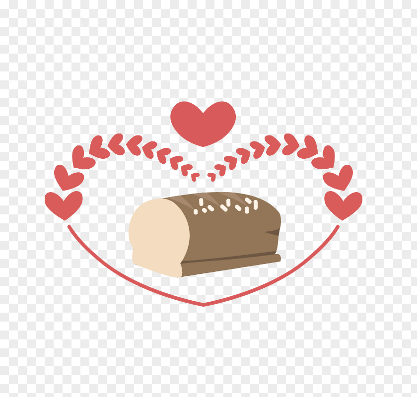 Bakery Label Love Red Wheat Logo Cake Baking PNG