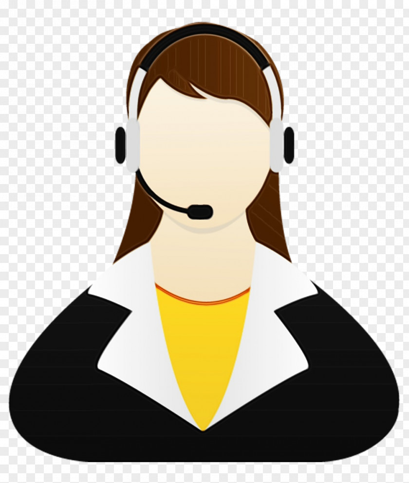 Gadget Call Centre Cartoon Audio Equipment Headphones Yellow Clip Art PNG
