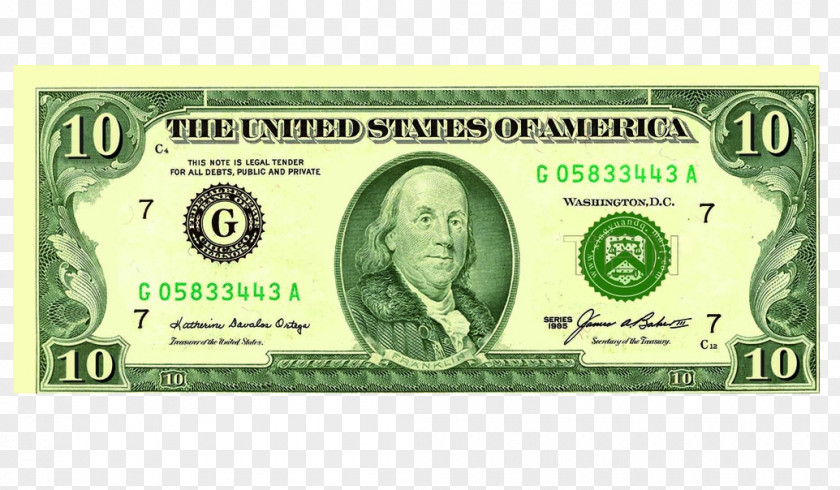 One US Dollar United States Hundred-dollar Bill Banknote Federal Reserve Note PNG