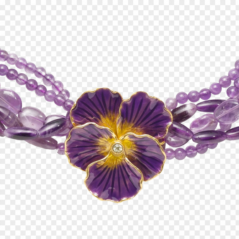 Pansy Metal Jewelry Violet Amethyst PNG