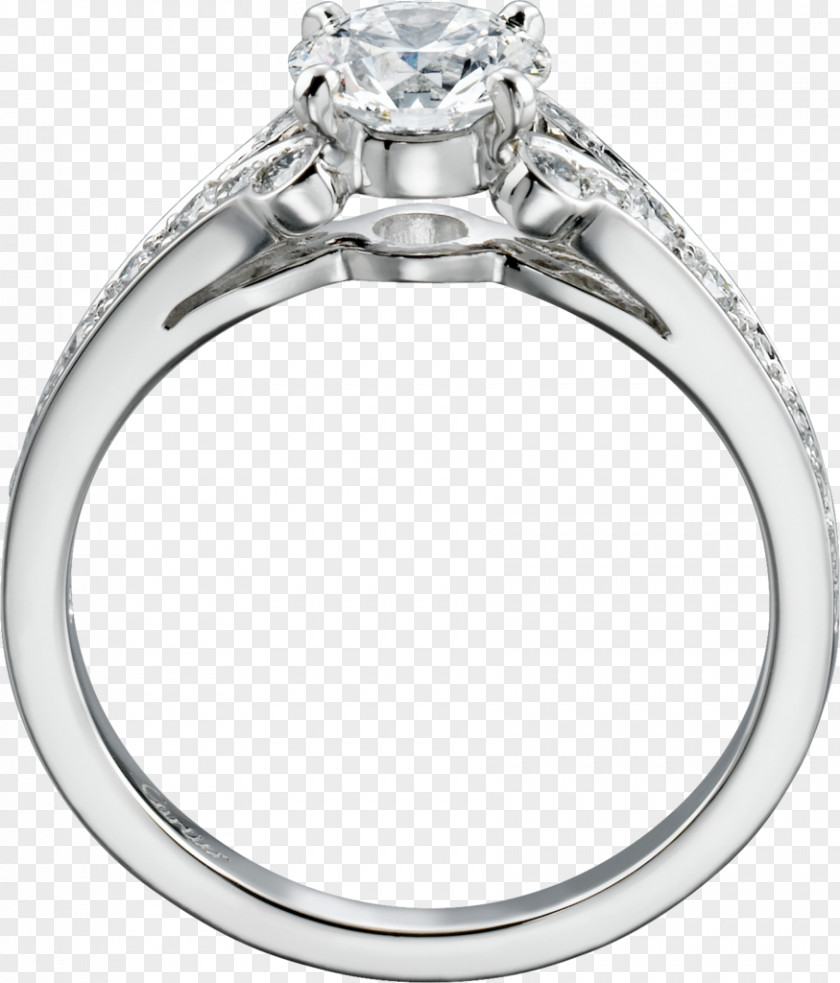 Pave Diamond Rings Women Engagement Ring Platinum Brilliant PNG