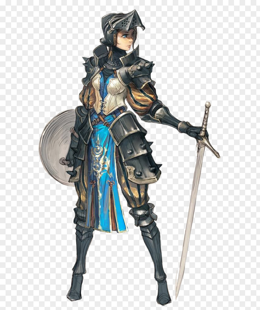 Shield Sword Warrior Woman Knight Female Plate Armour PNG