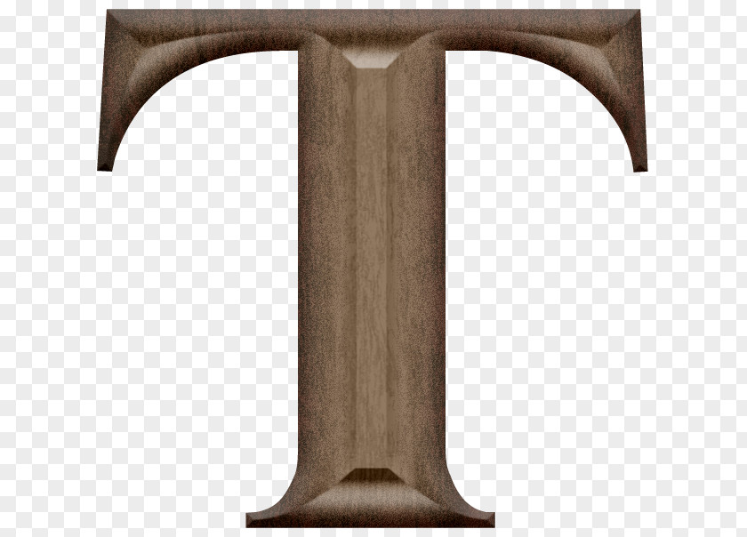 Wood Carving Letter T Sculpture PNG
