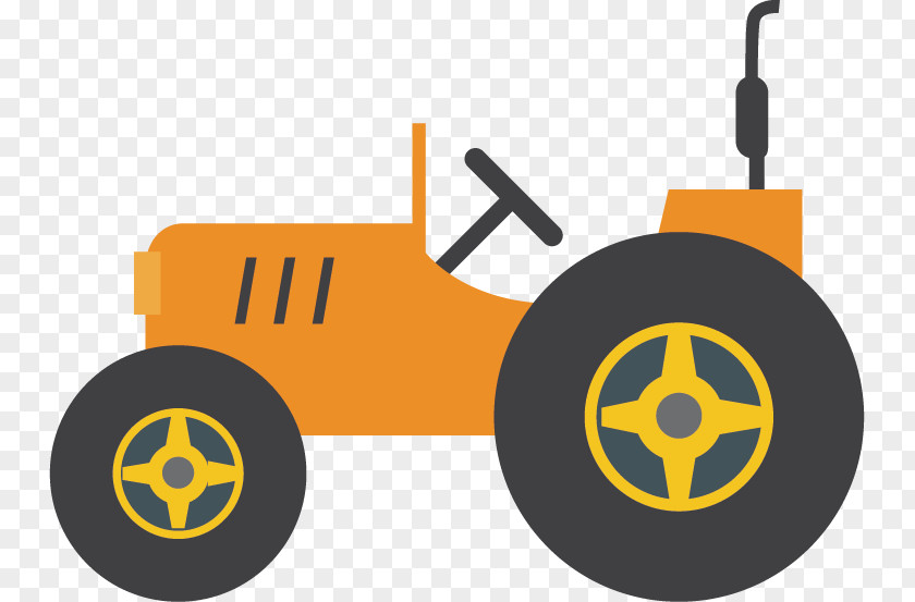 Yellow Tractor Agriculture PNG
