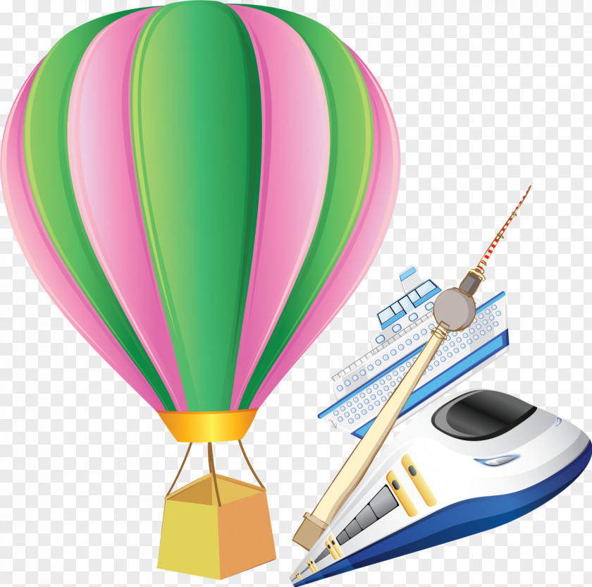 Hot Air Balloon Ship Posters Vector Material Flight PNG