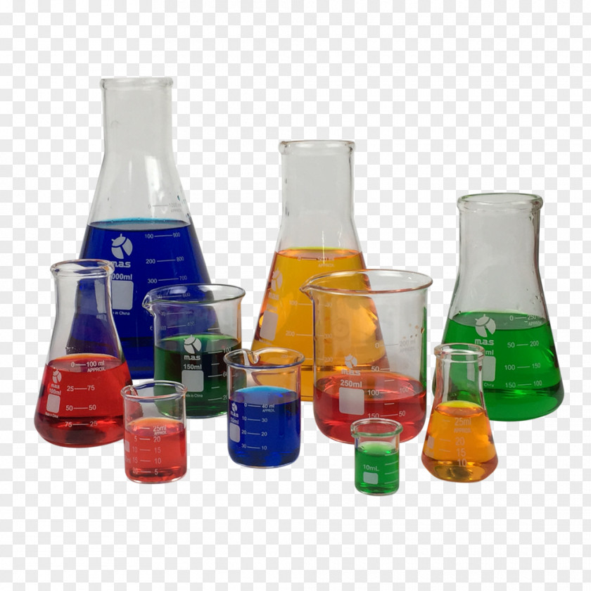 Lab Flask Laboratory Flasks Glass Erlenmeyer Science PNG