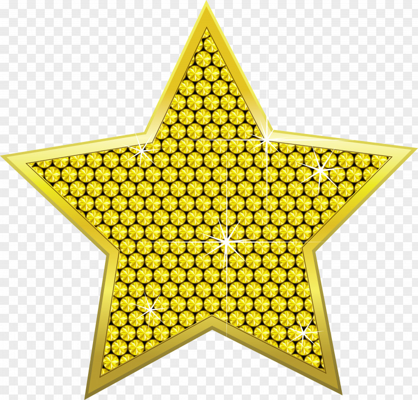 Star Polygon Gold PNG