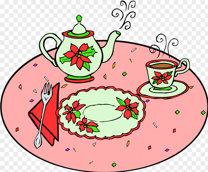 Tea Room Food Green Art PNG