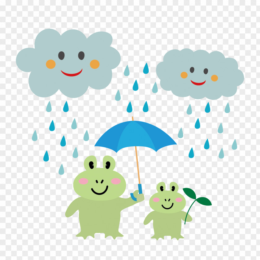 Frog Vertebrate Illustration Rain Clip Art PNG