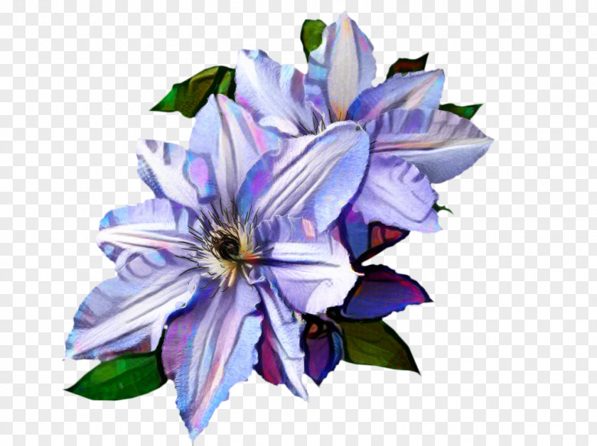 Leather Flower Lilac Blue PNG