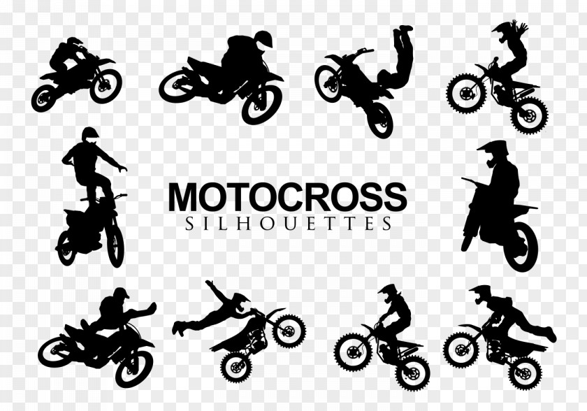 Motocross Silhouette Motorcycle PNG