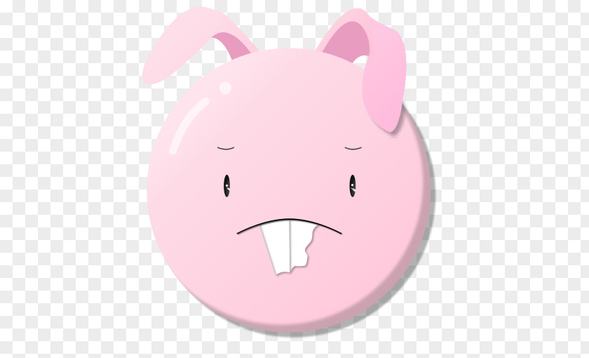 Pink Bunny Avatar Pig Cartoon Illustration PNG