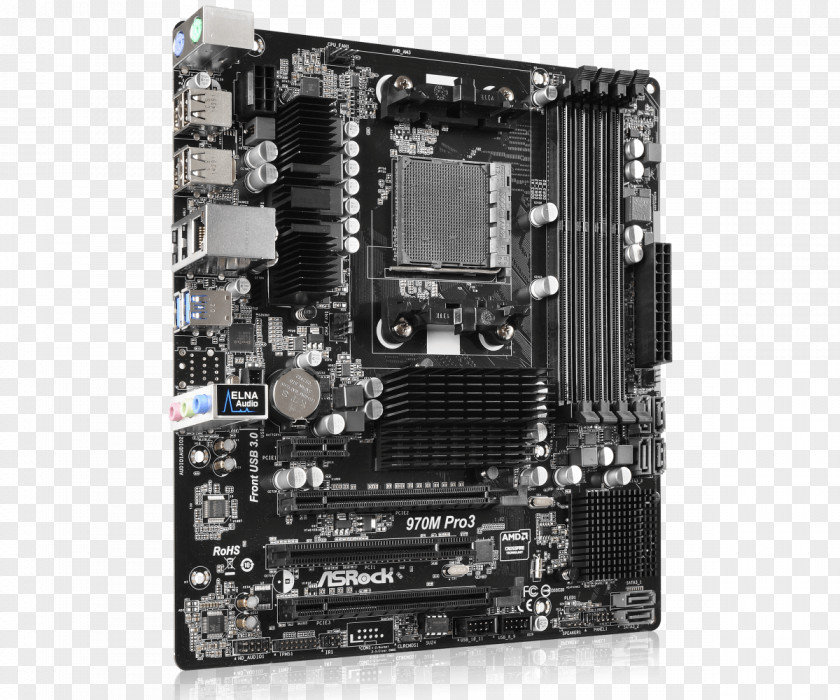 ASRock 970M Pro3 Motherboard MicroATX CPU Socket AM3 PNG