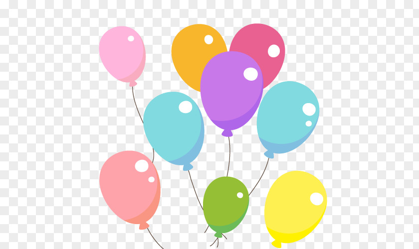 Balloon Birthday Illustration JPEG Rainbow PNG