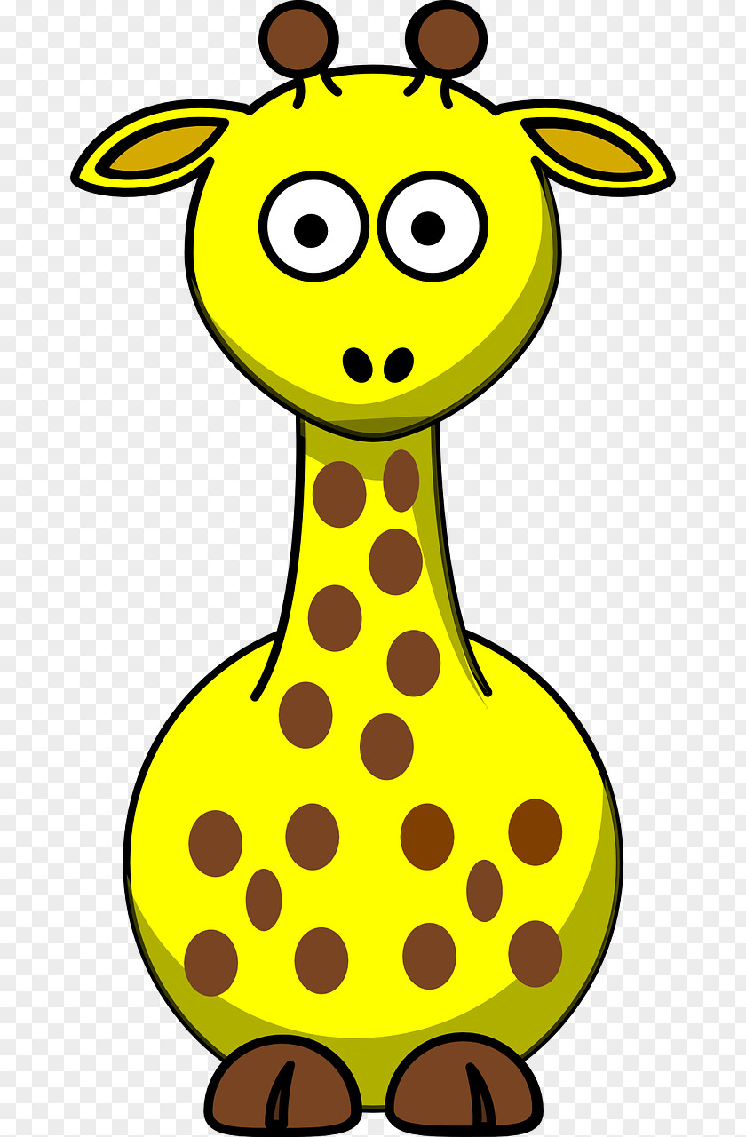 Cute Giraffe Cartoon Clip Art PNG