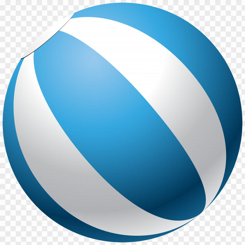 Blue Beach Ball Transparent Clip Art Image Volleyball PNG