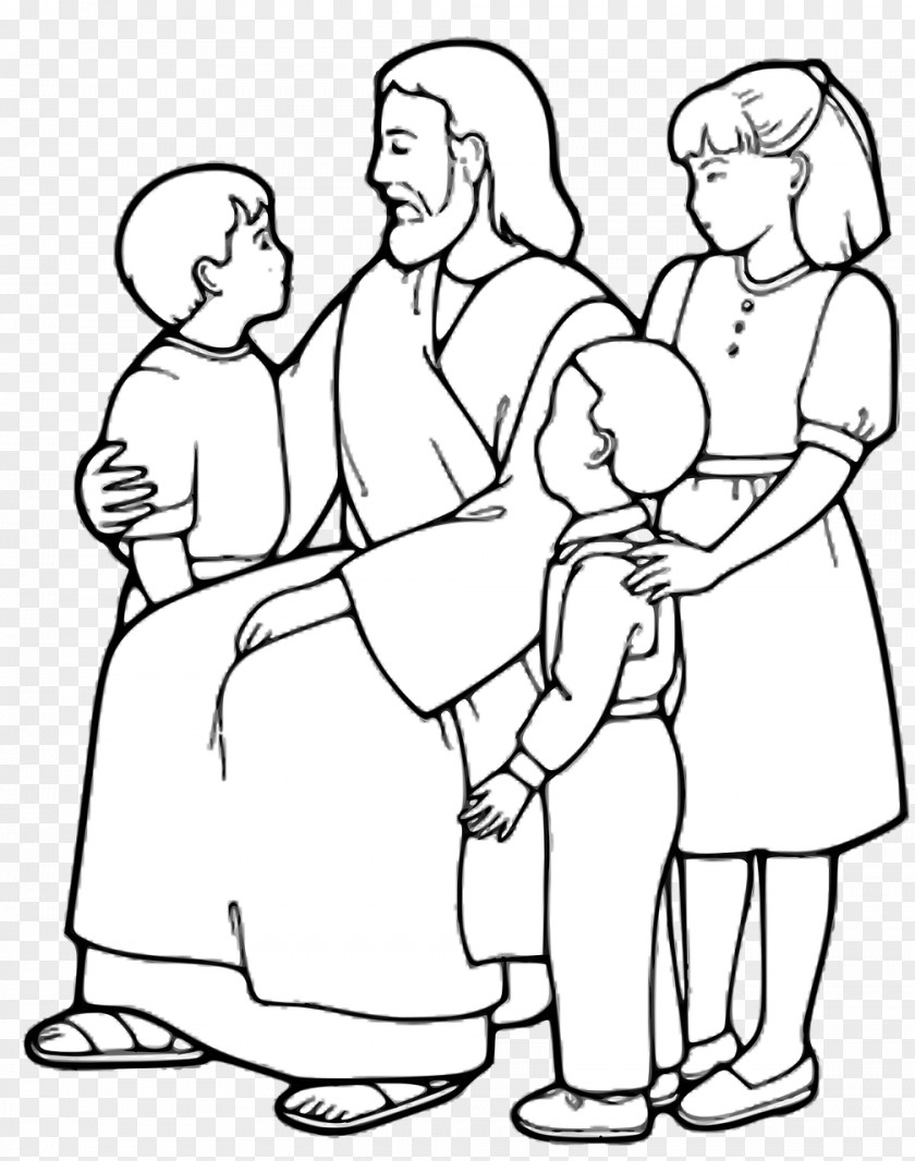 Child Parables Of Jesus Coloring Book Teaching About Little Children Depiction PNG