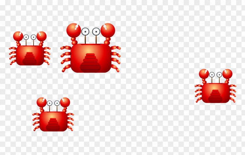 Cute Cartoon Hand-painted Red Crab Drawing PNG