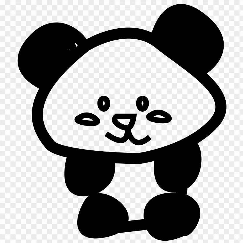 Panda Bear What Do You See Black And White Art Image Resolution Clip PNG