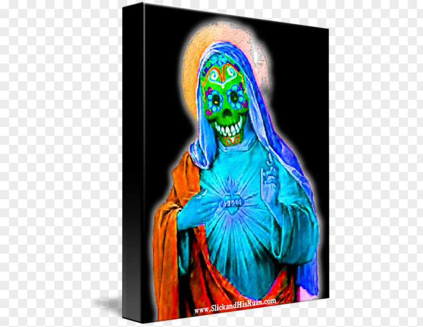 Santa Muerte Art Imagekind Painting Canvas PNG