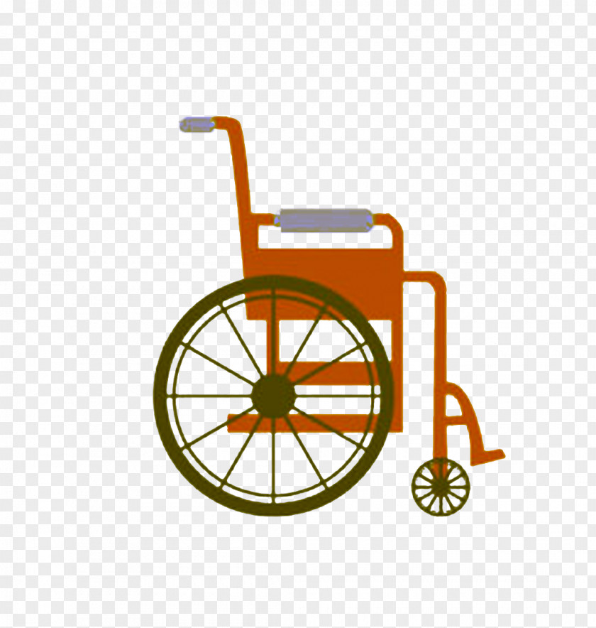 Retro Style Wheelchair Medicine Icon PNG