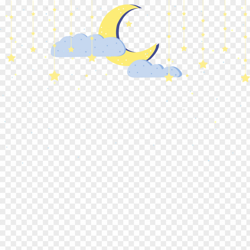 Star Decoration Moon Material Line Point Angle PNG