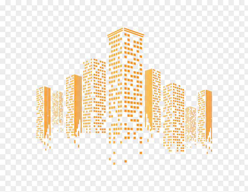 Vector Square City Buildings Adobe Illustrator PNG