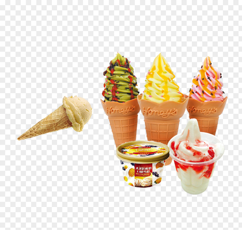 Winter Cones Ice Cream Cone Sundae Gelato Matcha PNG