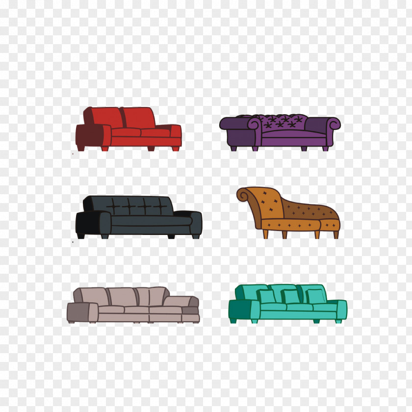 Color Sofa Couch Furniture Bed Living Room PNG