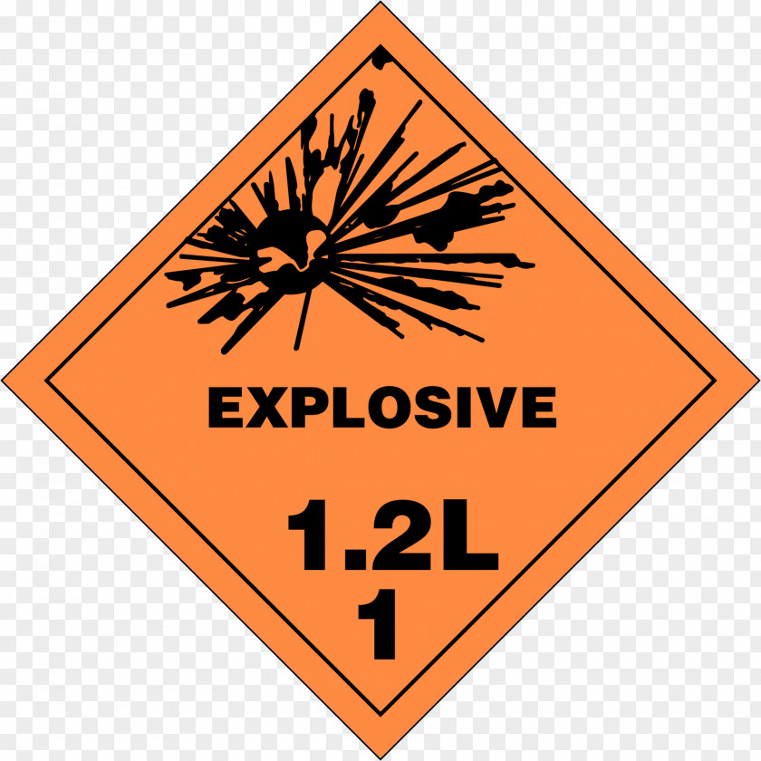 Explosion Dangerous Goods Explosive Material Label Sticker PNG