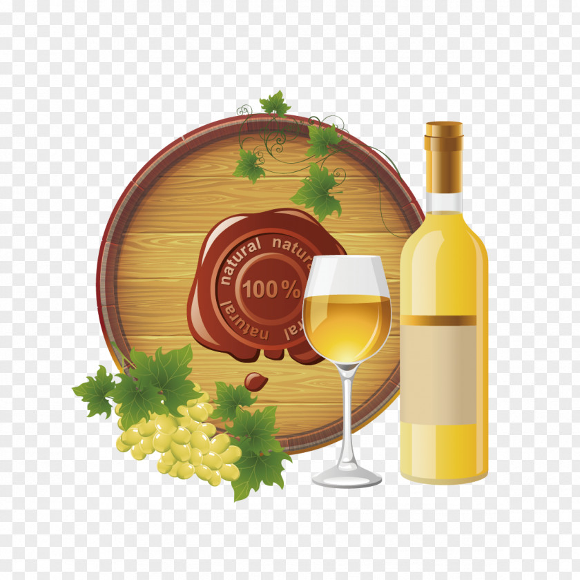 Grapes And Wine White Red Beer Glass PNG