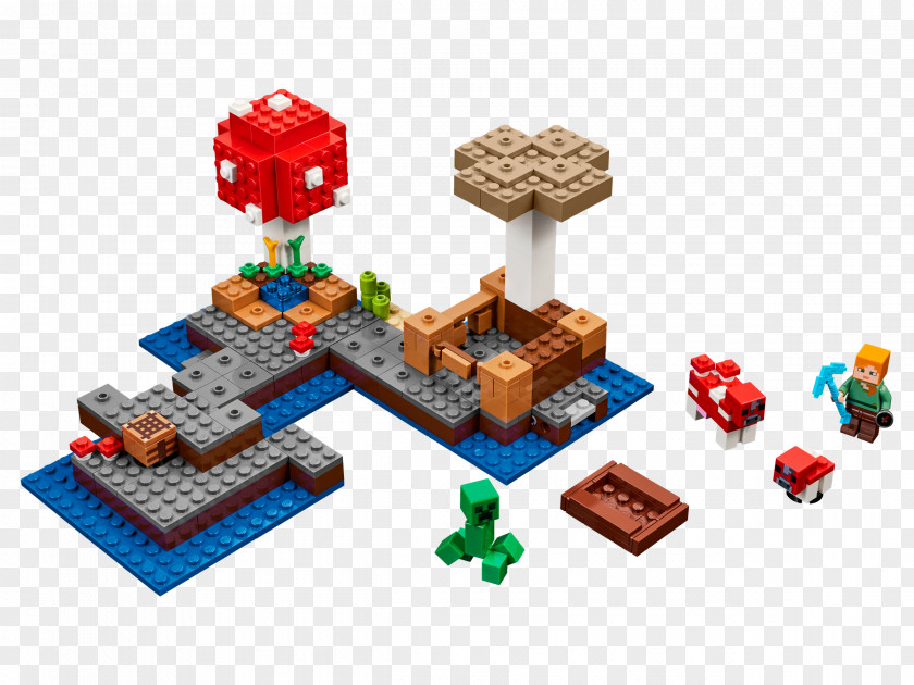 LEGO 21129 Minecraft The Mushroom Island Lego Amazon.com PNG