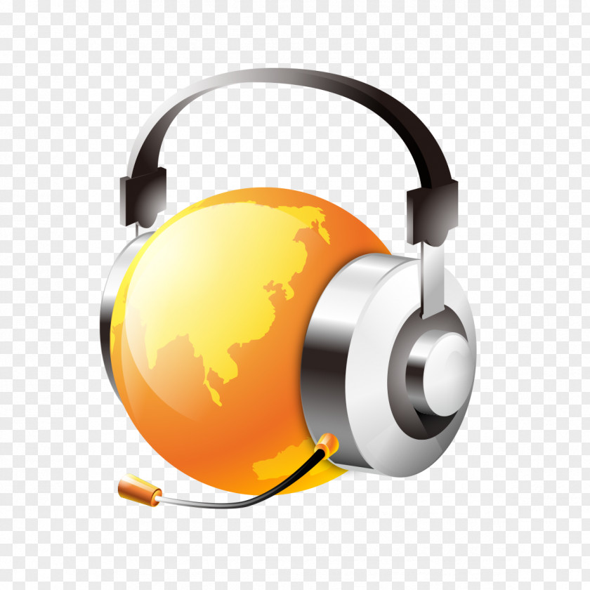 Listening To Headphones Earth Headset PNG