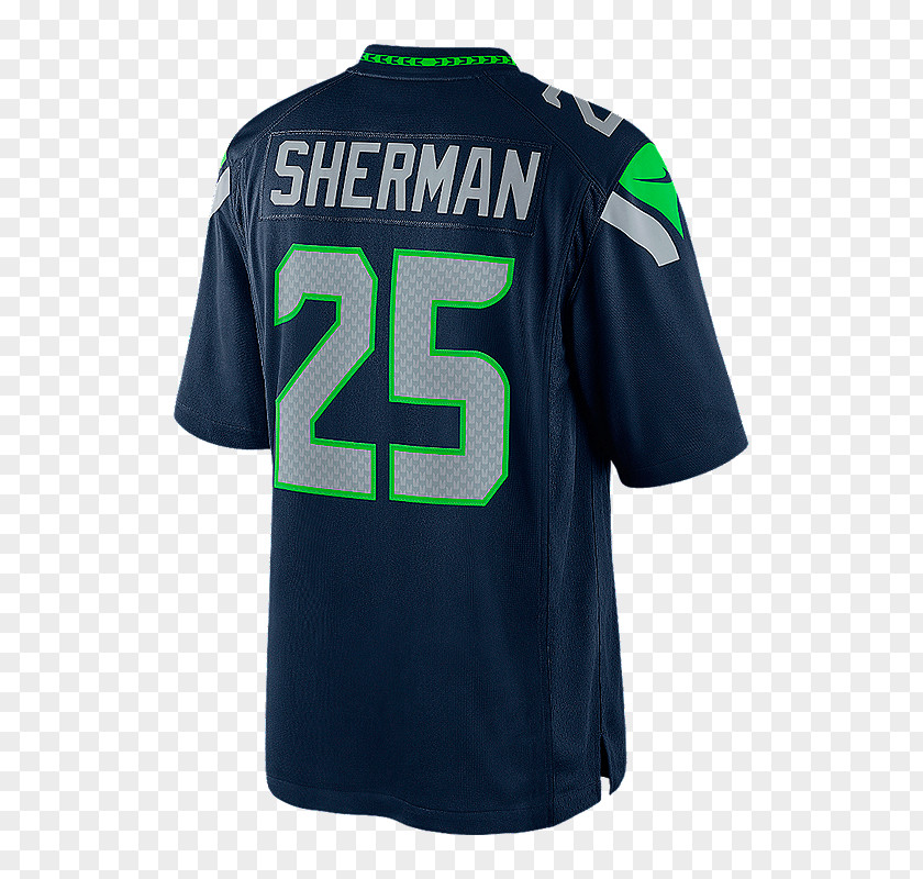 Nfl Fans Jersey Sports Fan Nike Richard Sherman #25 Seattle Seahawks Limited NFL Navy American Football PNG