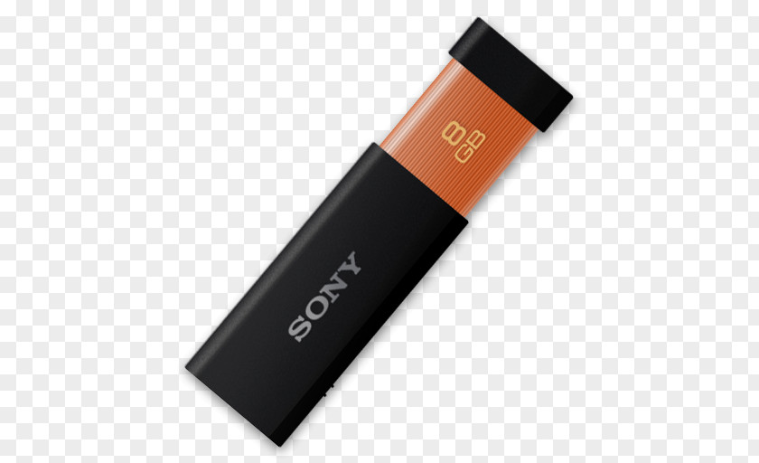Orange And Black USB Flash Drive Computer File PNG