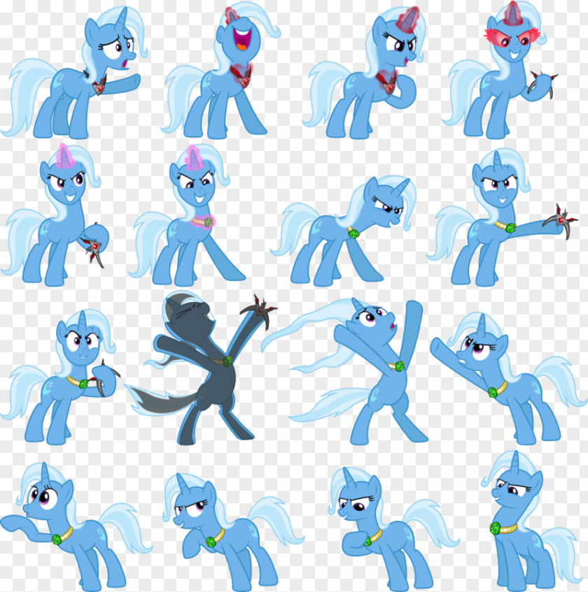 Set. Vector Trixie Pony Graphic Design PNG