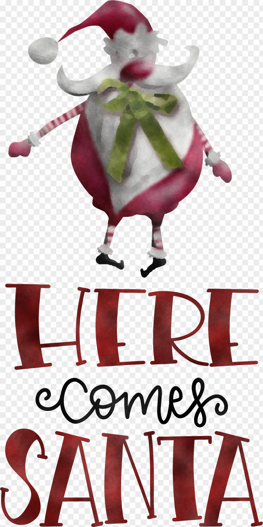 Here Comes Santa Christmas PNG