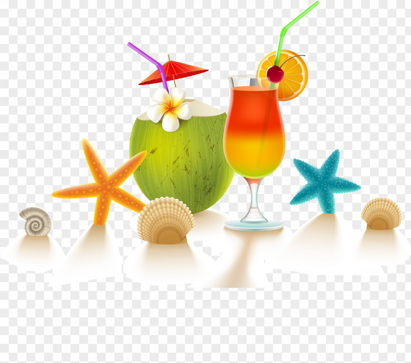 Cool Summer Decorations Aquapark Hawaii Bar Illustration PNG