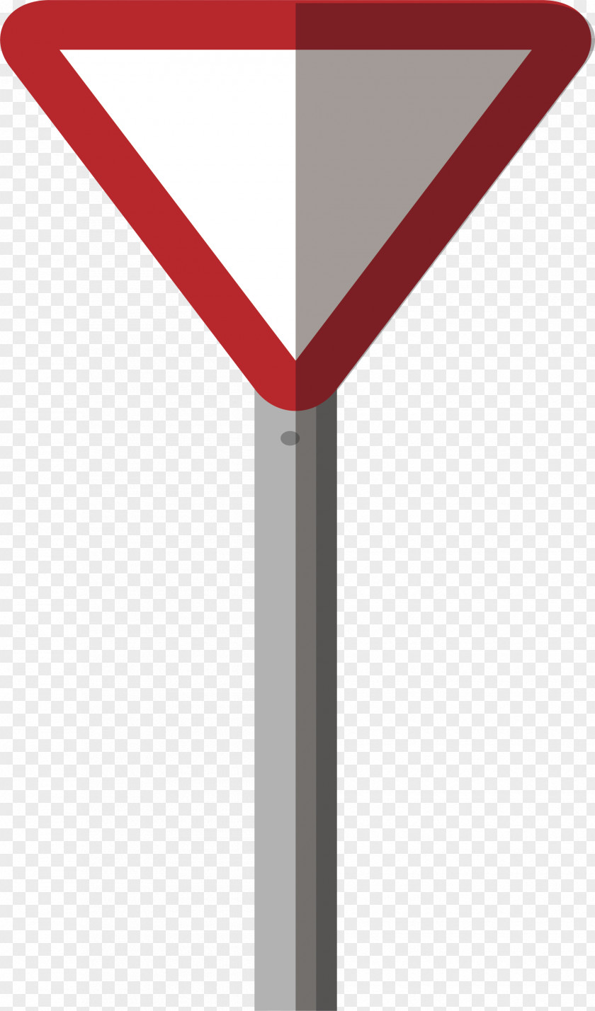 Red Border Triangle Road Sign Clip Art PNG