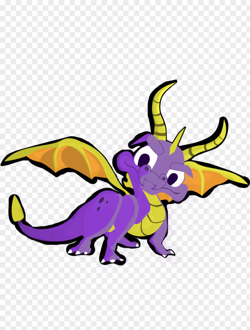 Spyro The Dragon Cartoon Organism Legendary Creature Clip Art PNG