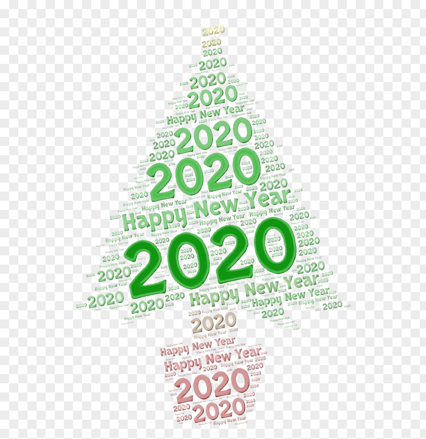 Text Tree Christmas Watercolor PNG