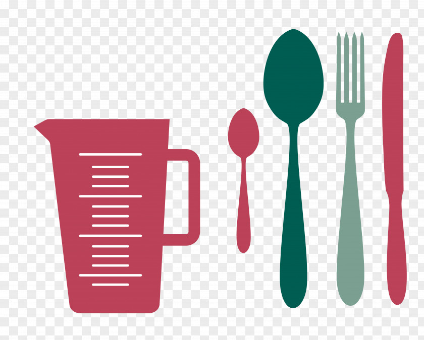Vector Cup Spoon Knife And Fork Material Teaspoon PNG