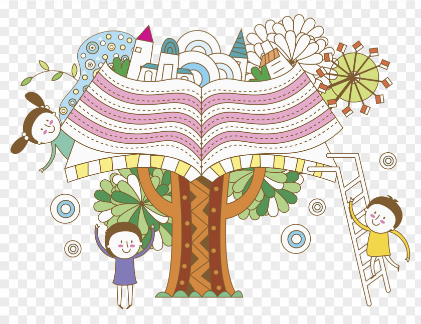 A Child Who Reads In Book Gratis PNG