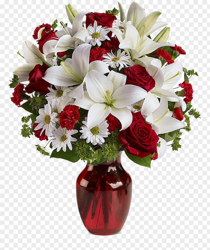 Bouquet Of Flowers Valentine's Day Flower Rose Floristry PNG