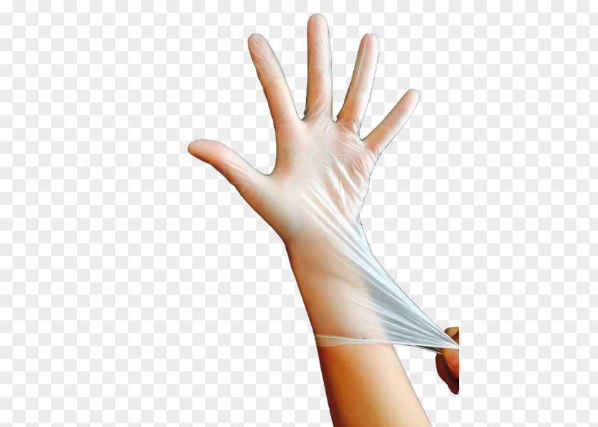 Rubber Gloves Thumb Medical Glove Natural PNG