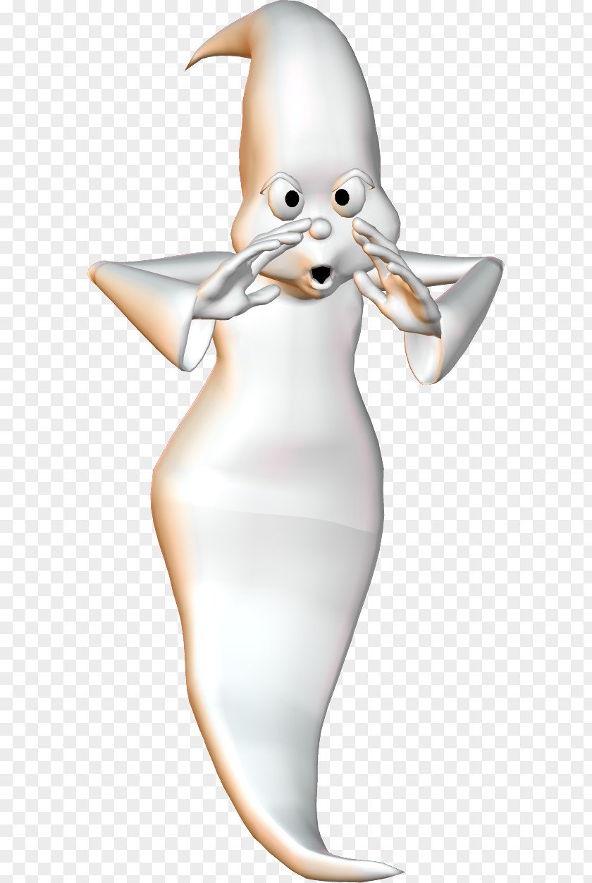 White Ghost Shouting Material Gratis PNG