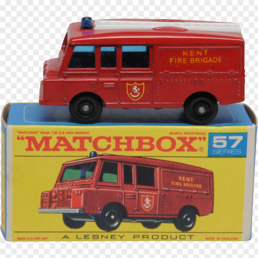 Die-cast Toy Model Car Fire Engine Matchbox PNG